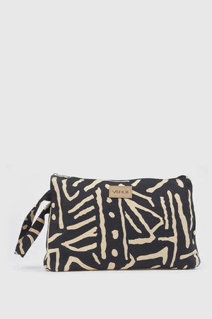 Pochette mare in cotone stampa astratta | Verde Fashion