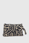 Pochette mare in cotone stampa astratta | Verde Fashion