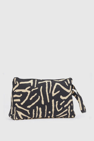 Pochette mare in cotone stampa astratta | Verde Fashion