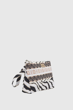 Pochette mare in cotone stampa etnica | Verde Fashion