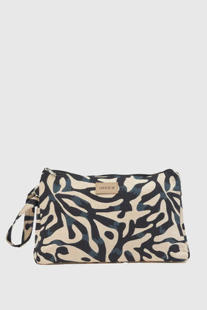 Pochette mare in cotone stampa astratta | Verde Fashion