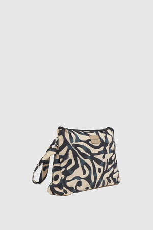 Pochette mare in cotone stampa astratta | Verde Fashion