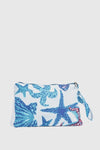 Pochette mare in cotone stampa marina | Verde Fashion