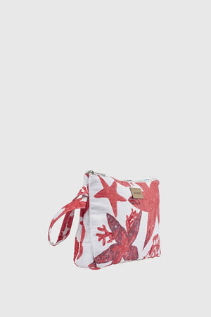 Pochette mare in cotone stampa marina | Verde Fashion