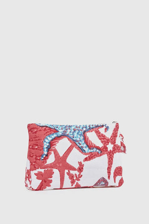 Pochette mare in cotone stampa marina | Verde Fashion