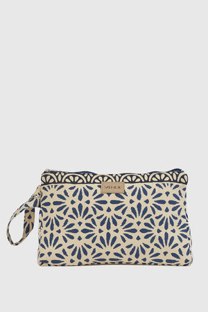 Pochette mare in cotone stampa a fiori | Verde Fashion