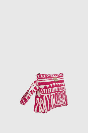 Pochette mare in cotone stampa etnica | Verde Fashion
