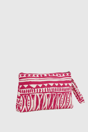 Pochette mare in cotone stampa etnica | Verde Fashion