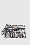 Pochette mare in cotone stampa etnica | Verde Fashion
