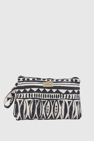 Pochette mare in cotone stampa etnica | Verde Fashion