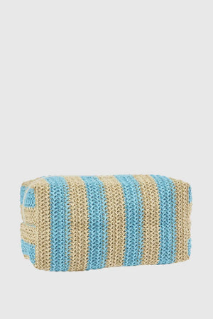 Pochette mare in paglia a righe | Verde Fashion