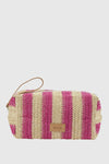 Pochette mare in paglia a righe | Verde Fashion