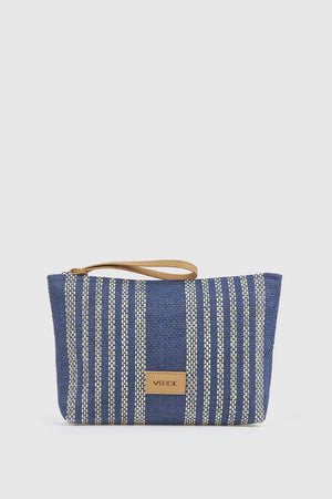 Pochette mare in paglia a righe | Verde Fashion