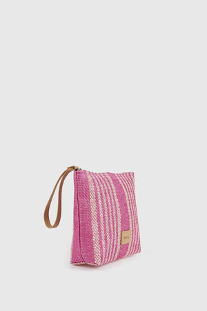 Pochette mare in paglia a righe | Verde Fashion