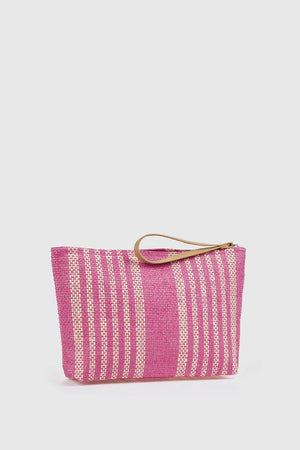 Pochette mare in paglia a righe | Verde Fashion
