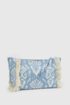 Pochette mare in tessuto stampa damascata | Verde Fashion