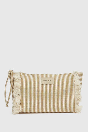Pochette mare in tessuto a righe | Verde Fashion