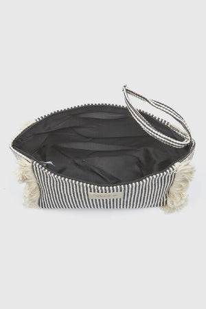 Pochette mare in tessuto a righe | Verde Fashion