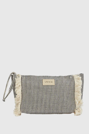 Pochette mare in tessuto a righe | Verde Fashion
