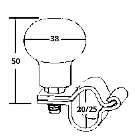 Pomolo Girevole Inox