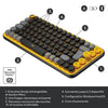 Tastiera wireless Logitech - Tasti POP meccanici con tasti Emoji personalizzabili, Bluetooth o USB, design compatto e durevole - Giallo