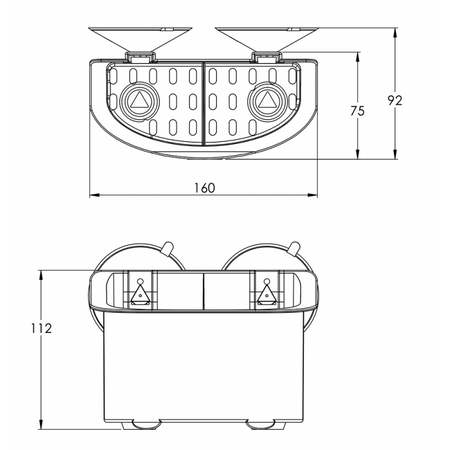 Portabicchiere Mm.160X112X92