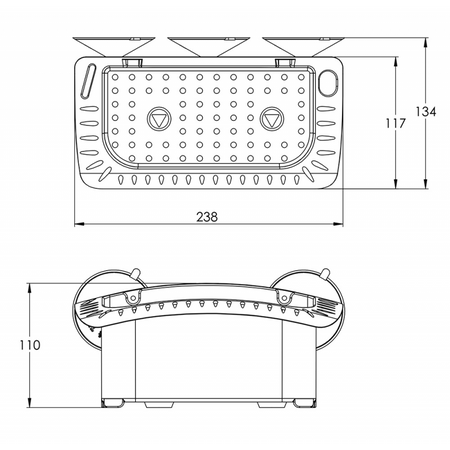 Portabicchiere Mm.238X110X134