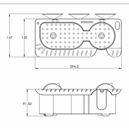 Portabicchiere Mm.294X91X147