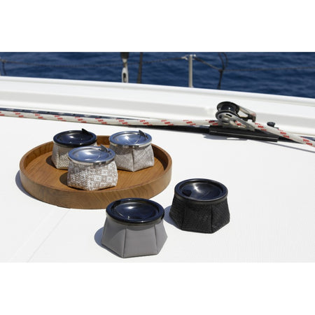 Posacenere Windproof Rattan Nero