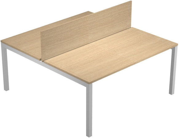 Postazione lavoro lineare con scrivanie in melaminico per 6 persone cm. 360x168x73h