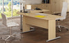 Scrivania ad angolo in melaminico verniciato per ufficio operativo cm. 220/240x160x72h