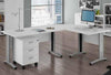 Scrivania ad angolo con cassettiera su ruote per ufficio cm. 240x220x72h