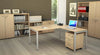 Scrivania in melaminico verniciato con cassettiera per ufficio cm. 180x160x72h