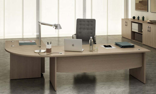 Postazione lavoro con scrivanie e cassettiera per ufficio operativo cm. 260x160x73h