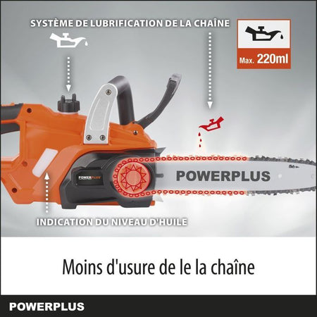 Powerplus Dual Power Powdpg7570 - 20 V Cataino a batteria, guida da 300 mm, senza batteria o caricabatterie