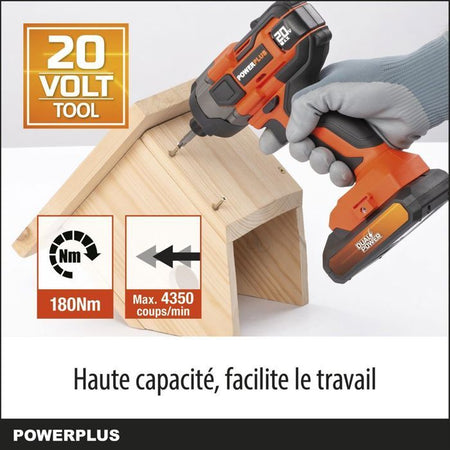Cacciavite wireless Shock 20V 180nm - Dual Power Powdp20100 - consegnato senza batteria o caricabatterie