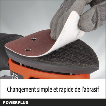 Levigatrice multi -wireless 20v + 1x abrasive 80G - Dual Power Powdp50200 - consegnato senza batteria o caricabatterie