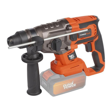 Prank wireless martellino 40v 5j SDS -Plus Brushless + 5 Accessori - Dual Power Powdp15680 - consegnato senza batteria o caricabatterie