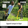 Cortadora de césped eléctrica y bordeadora - POWERPLUS - POWXG62205T - Cortadora de césped de 1300 W y 32 mm de diámetro - Bordeadora de 250 W y 220 mm de diámetro