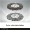 Powerplus Powxg6650 Electric Telescopic Essallo di diserbo - Extractor Weed, 400 W, con pennello in nylon e acciaio