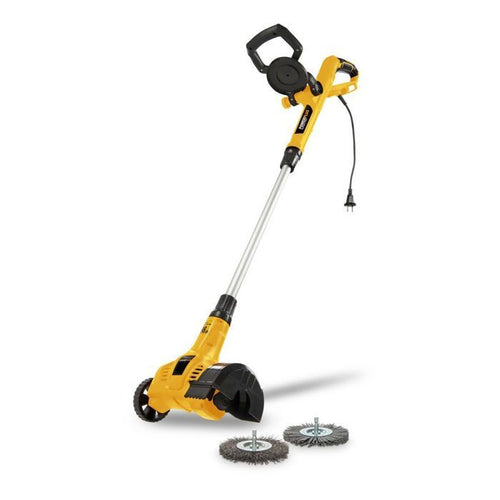 Powerplus Powxg6650 Electric Telescopic Essallo di diserbo - Extractor Weed, 400 W, con pennello in nylon e acciaio