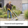 Powerplus Powxg6650 Electric Telescopic Essallo di diserbo - Extractor Weed, 400 W, con pennello in nylon e acciaio