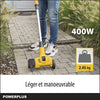 Powerplus Powxg6650 Electric Telescopic Essallo di diserbo - Extractor Weed, 400 W, con pennello in nylon e acciaio