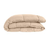 POYET MOTTE Piumino in microfibra 400g / m CALGARY - 220 x 240 cm - Grigio ghiaia e marrone Gimgember