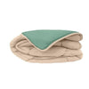 POYET MOTTE Trapunta microfibra 400g / m CALGARY - 220 x 240 cm - Grigio ghiaia e Lago verde