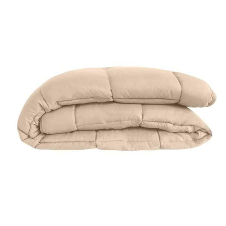 POYET MOTTE Trapunta microfibra 400g / m CALGARY - 220 x 240 cm - Grigio ghiaia e Lago verde