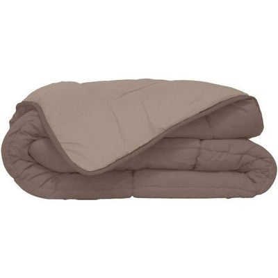 Piumino HUDSON in microfibra leggera 200 g / m 140x200 cm Taupe e lino