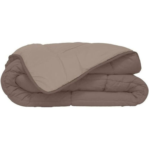 Piumino HUDSON in microfibra leggera 200g / m 240x260 cm Taupe e lino
