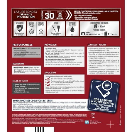 mordente per legno ad altissima protezione 8 anni rovere medio 5L Bondex