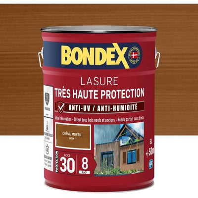 mordente per legno ad altissima protezione 8 anni rovere medio 5L Bondex